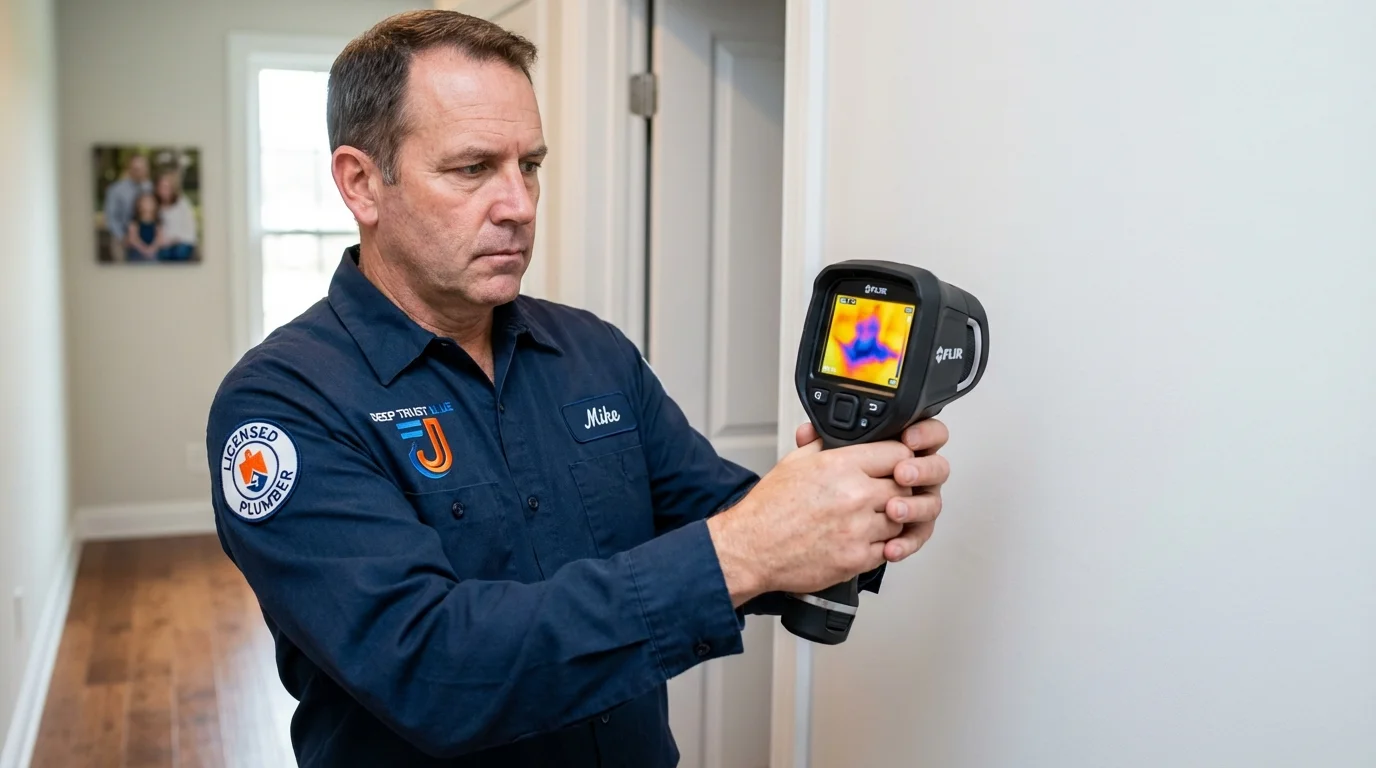 Thermal imaging leak detection by Johns Plumbing LLC in Kingsland